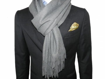 Kasjmier sjaal - Grijs