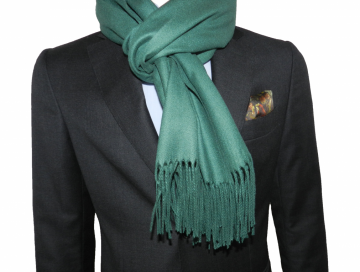Kasjmier sjaal - Donkergroen