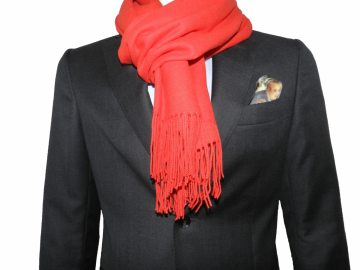 Kasjmier sjaal - Oranje/Rood