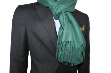Kasjmier sjaal - Donkergroen