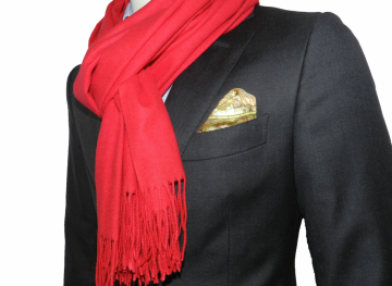 Kasjmier sjaal - Rood