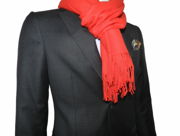 Kasjmier sjaal - Oranje/Rood